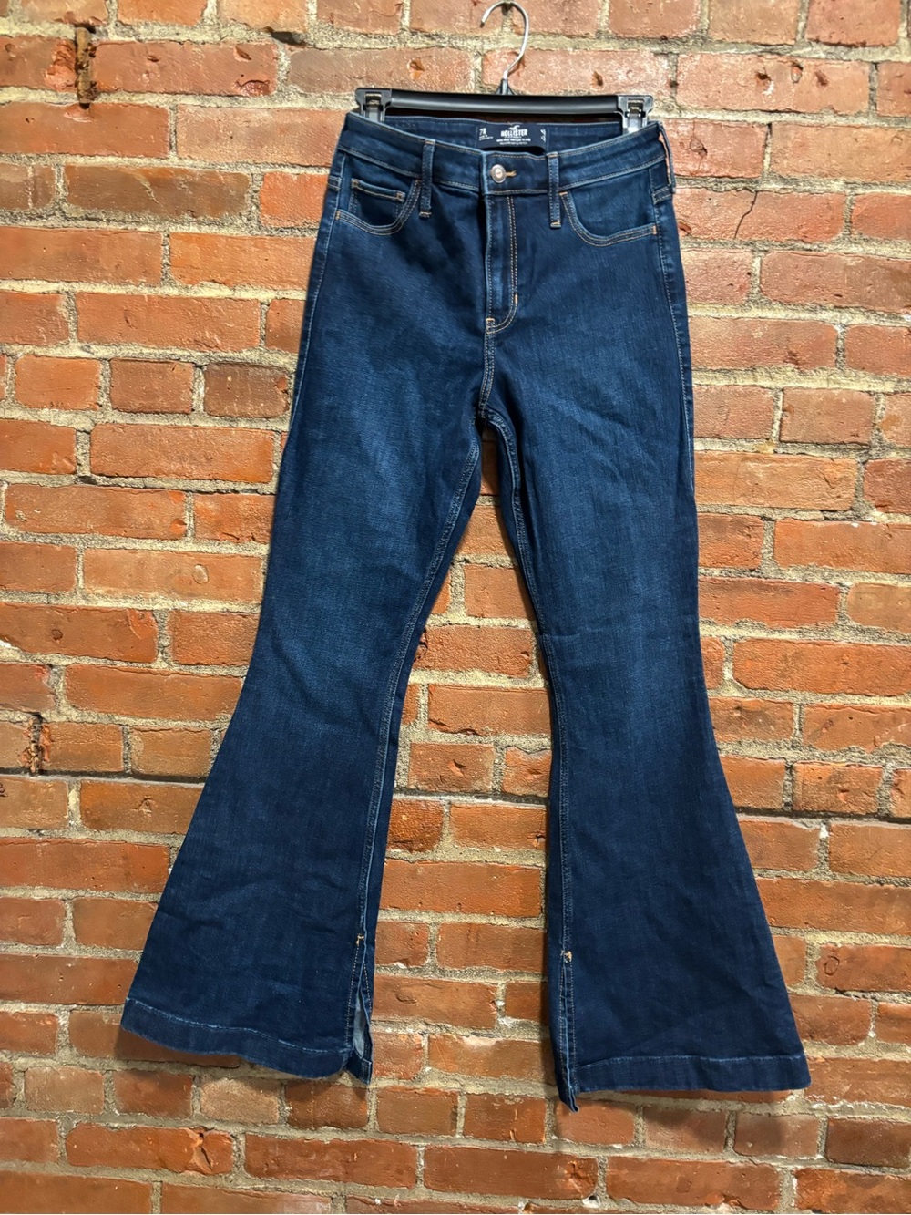 Hollister Women’s “High-Rise Vintage Flare” Dark Blue Jeans